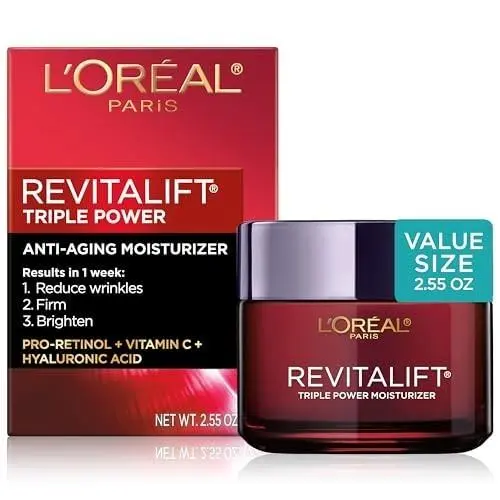 L`oreal Paris Revitalift Triple Power Face Cream 2.55 oz Pack May Vary