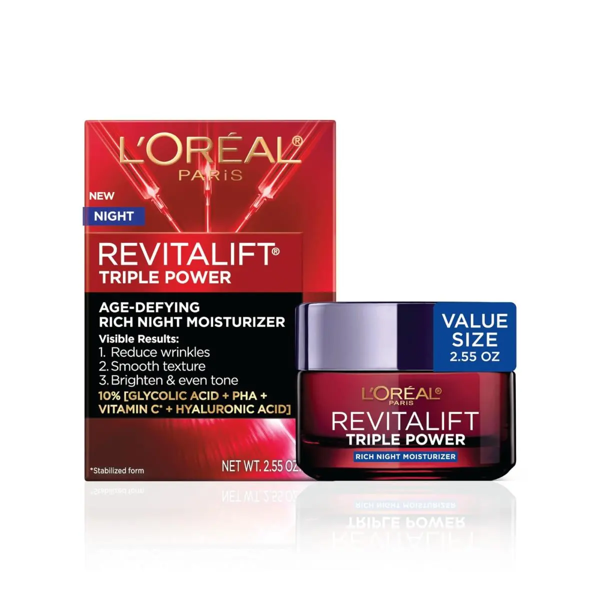 L`oreal Paris Revitalift Triple Power Rich Night Cream Anti Aging