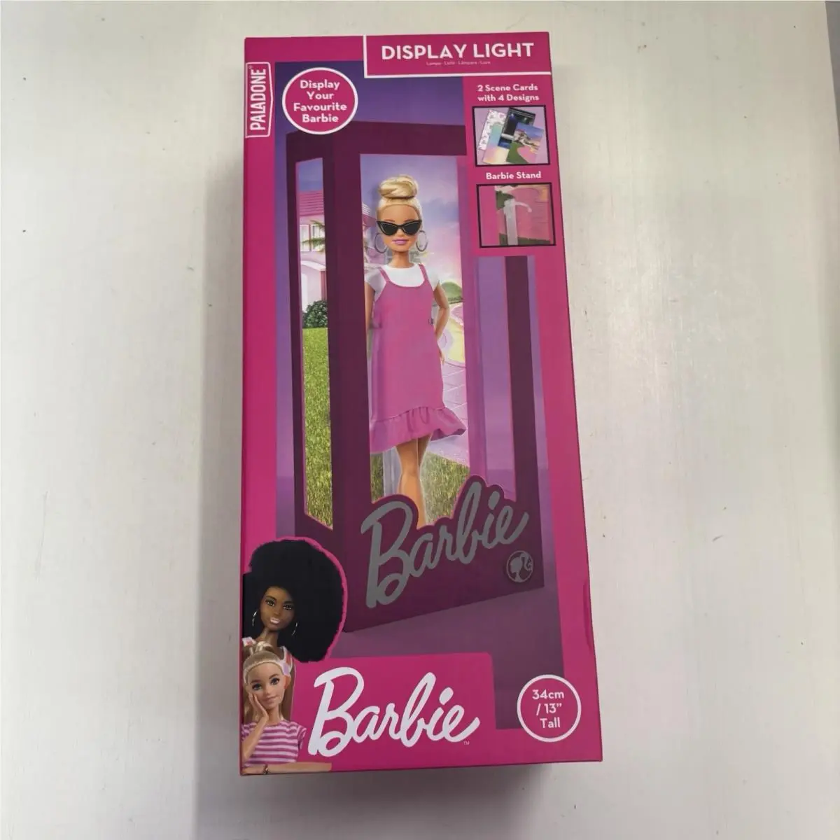 Barbie Display Light Up Doll Showcase Stand Pink Led Display Lamp 13 Paladone