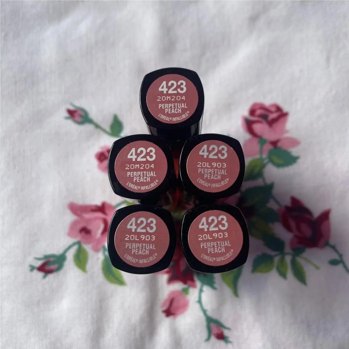 5 Loreal Paris Infallible Le Rouge Lipcolor Lipstick 423 Perpetual Peach Htf Dis