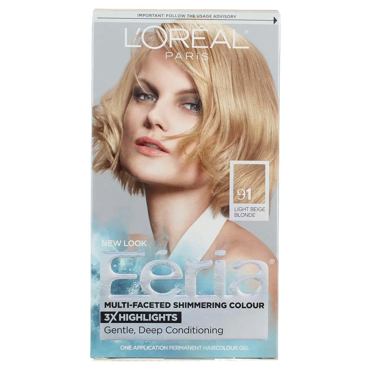 6 Pack L`oreal Paris Feria Hair Color Gel Light Beige Blonde 9.3 oz