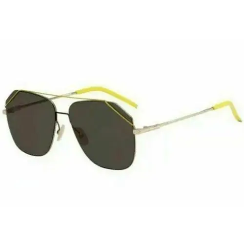 Fendi FF M0043/S 0J5G Sunglasses Gold Yellow / Grey Lens