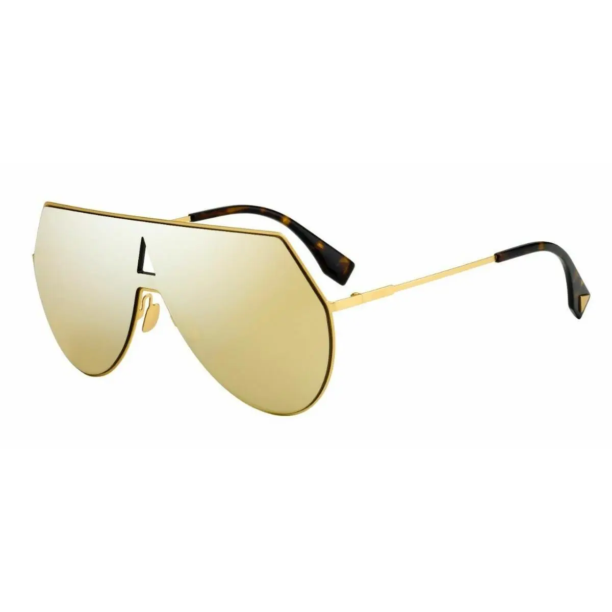 Eyeline FF 0193/S 001 Sunglasses Yellow Gold / Gold Mirror Lens by Fendi