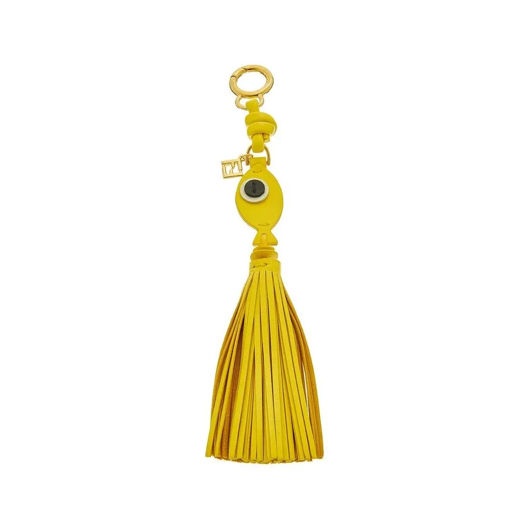 Fendi Fish Leather Charm Women`s Yellow