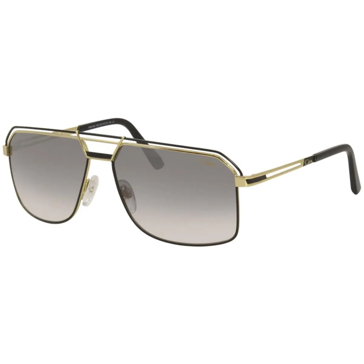 Cazal 992 002 Sunglasses Men`s Gold Plated/black/grey Gradient Square Shape 62mm