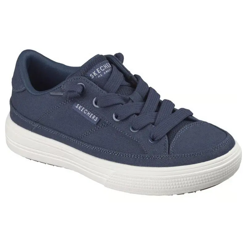Kids Skechers Arcade Meet YA There Navy Canvas Shoes