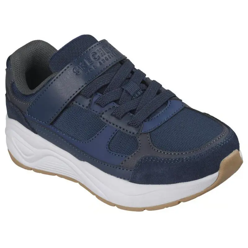 Kids Skechers Nova Jogger Chroma Journey Navy Mesh Shoes