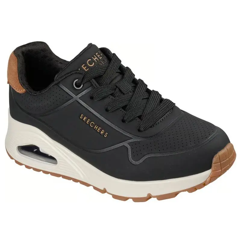 Boys Skechers Uno GEN1 Suited ON Air Black Durabuck Shoes