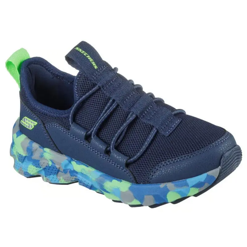 Kids Skechers Elite Sport Tread Turbonix Blue Multi Mesh Shoes