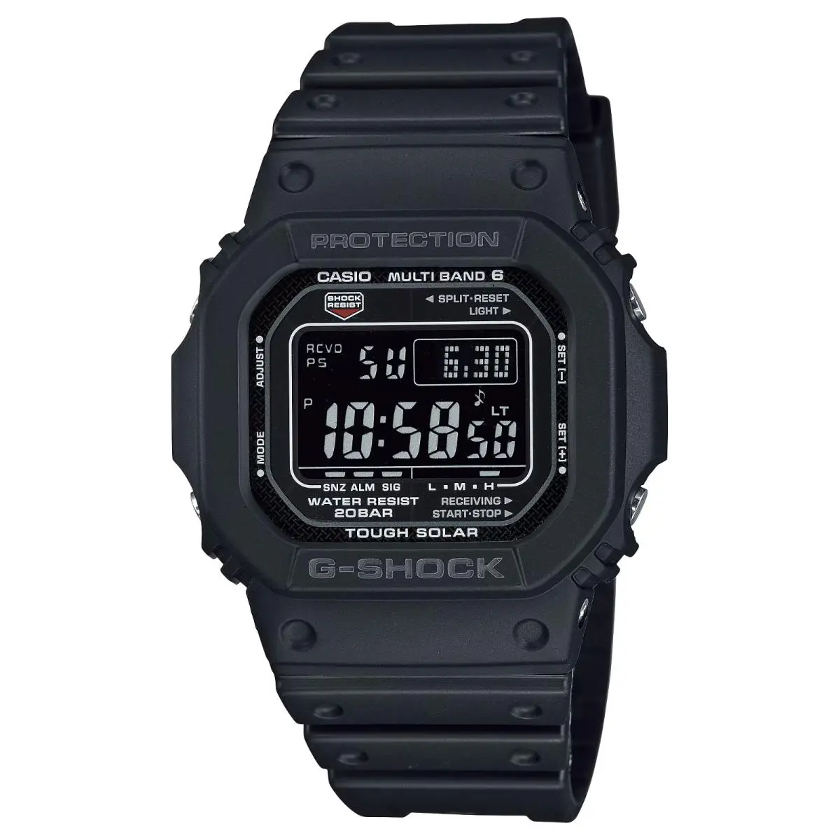Casio Men`s G-shock Tough Solar Black Quartz Watch 43.2MM GW-M5610U-1BCR