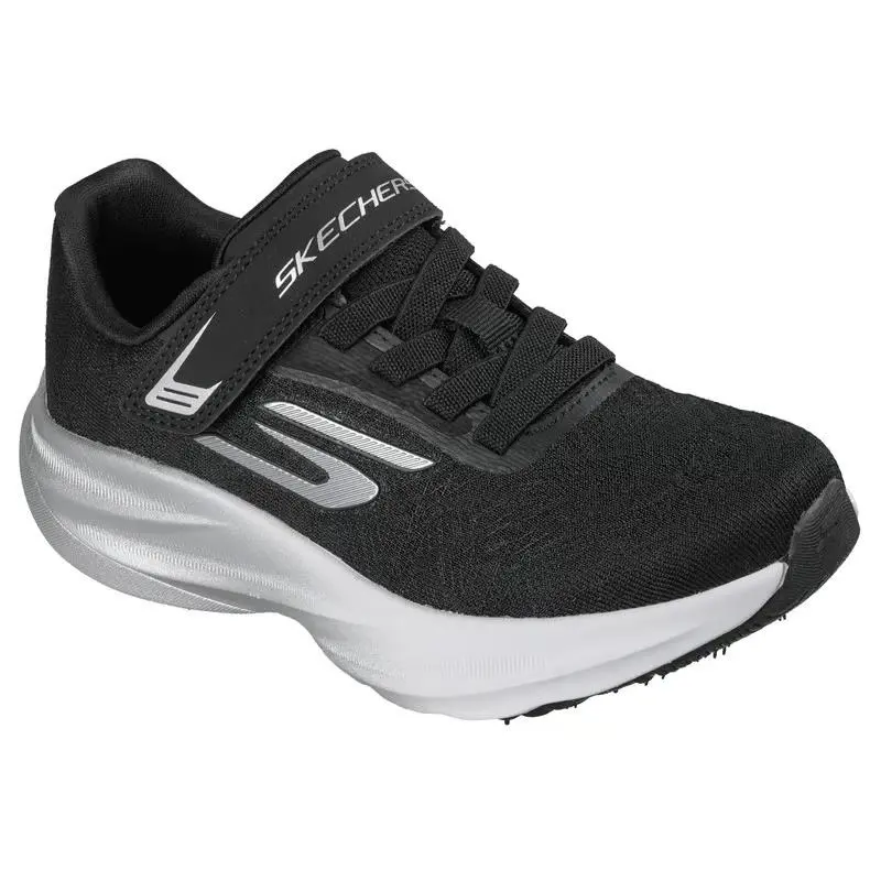 Kids Skechers Aero Spark Kinetic Sprint Black Mesh Shoes