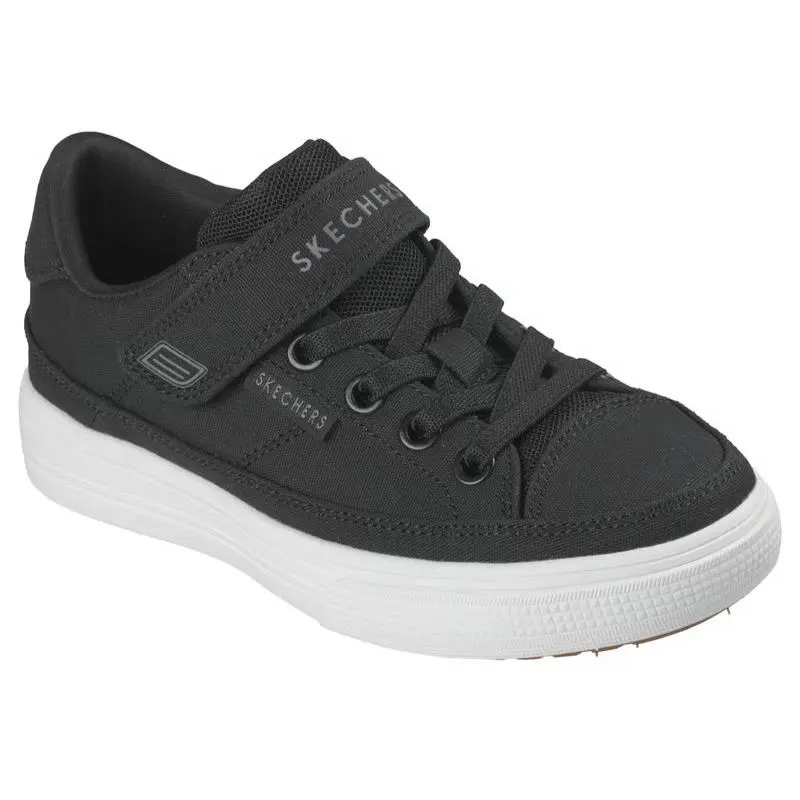 Kids Skechers Arcade Race YA There Black Canvas Shoes