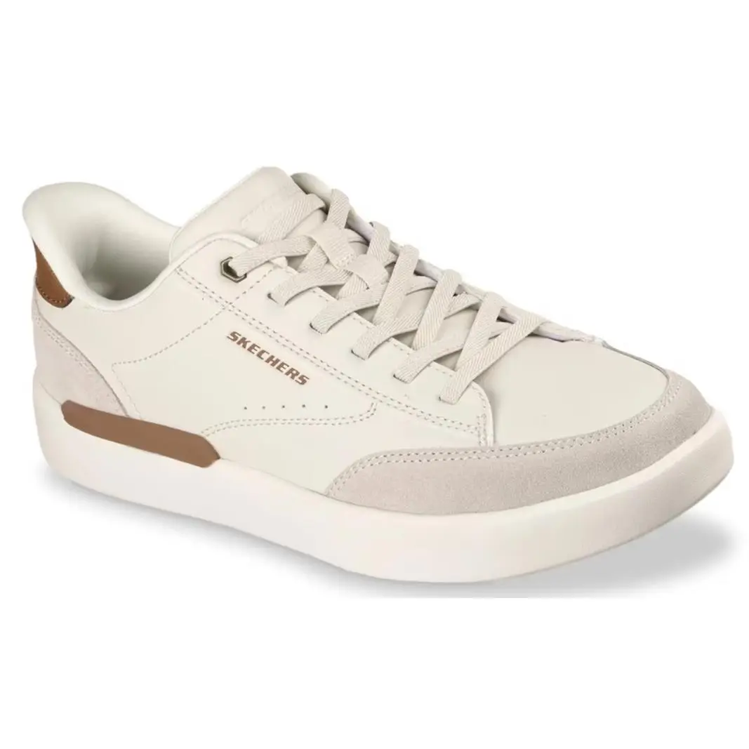 Mens Skechers Hands Free Slip Ins Relaxed Fit Verloma Off White Suede Shoes