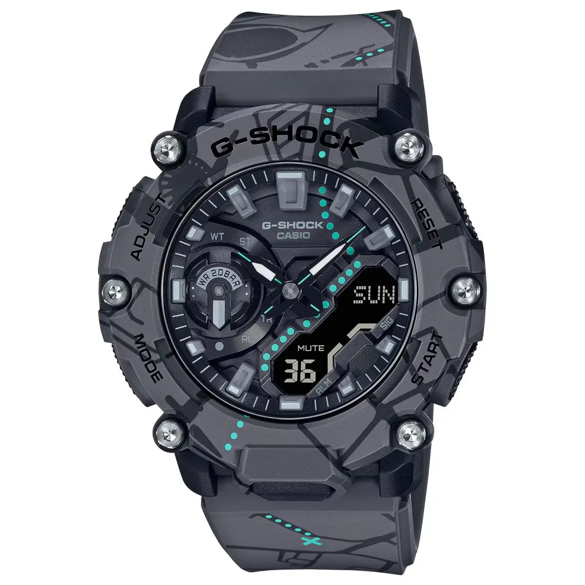 G-shock GA-2200SBY-8A Grey Treasure Hunt A/d Men`s Watch by Casio