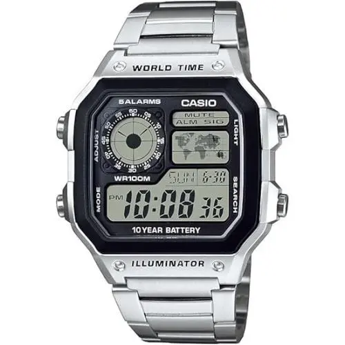 Casio Men`s Watch Water Resistant Stainless Steel World Time