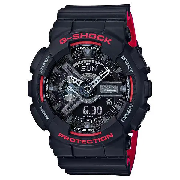 G-shock GA-110HR-1A Black Red A/d Men`s Watch by Casio