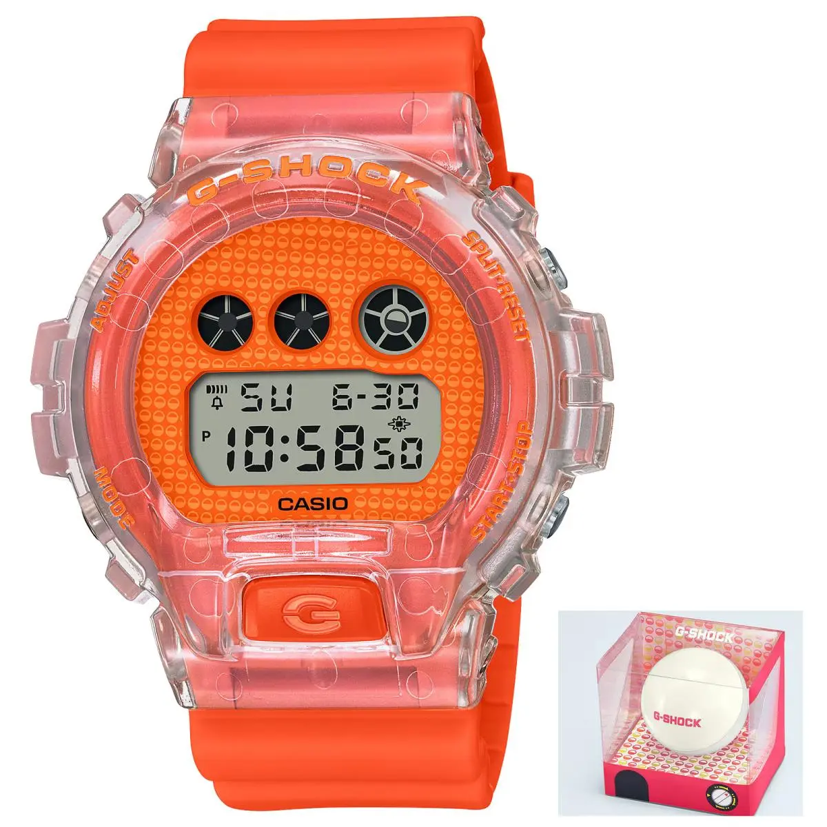 Casio G-shock DW-6900GL-4 Orange Lucky Drop Digital Watch