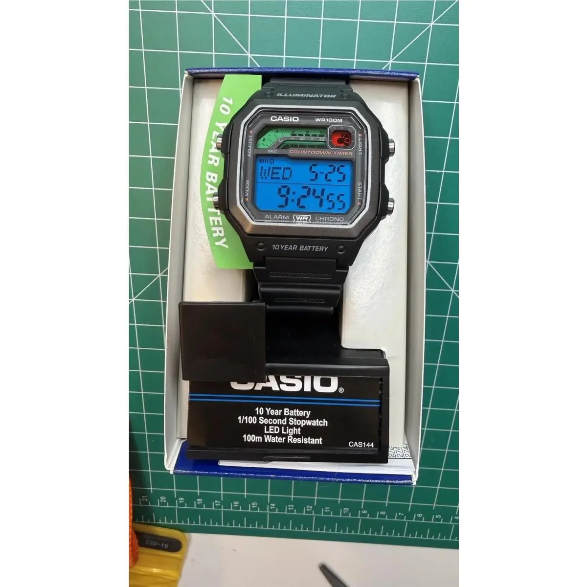 Custom Casio WS1600H Watch - Rgb Red Green Blue Modified Custom W Box