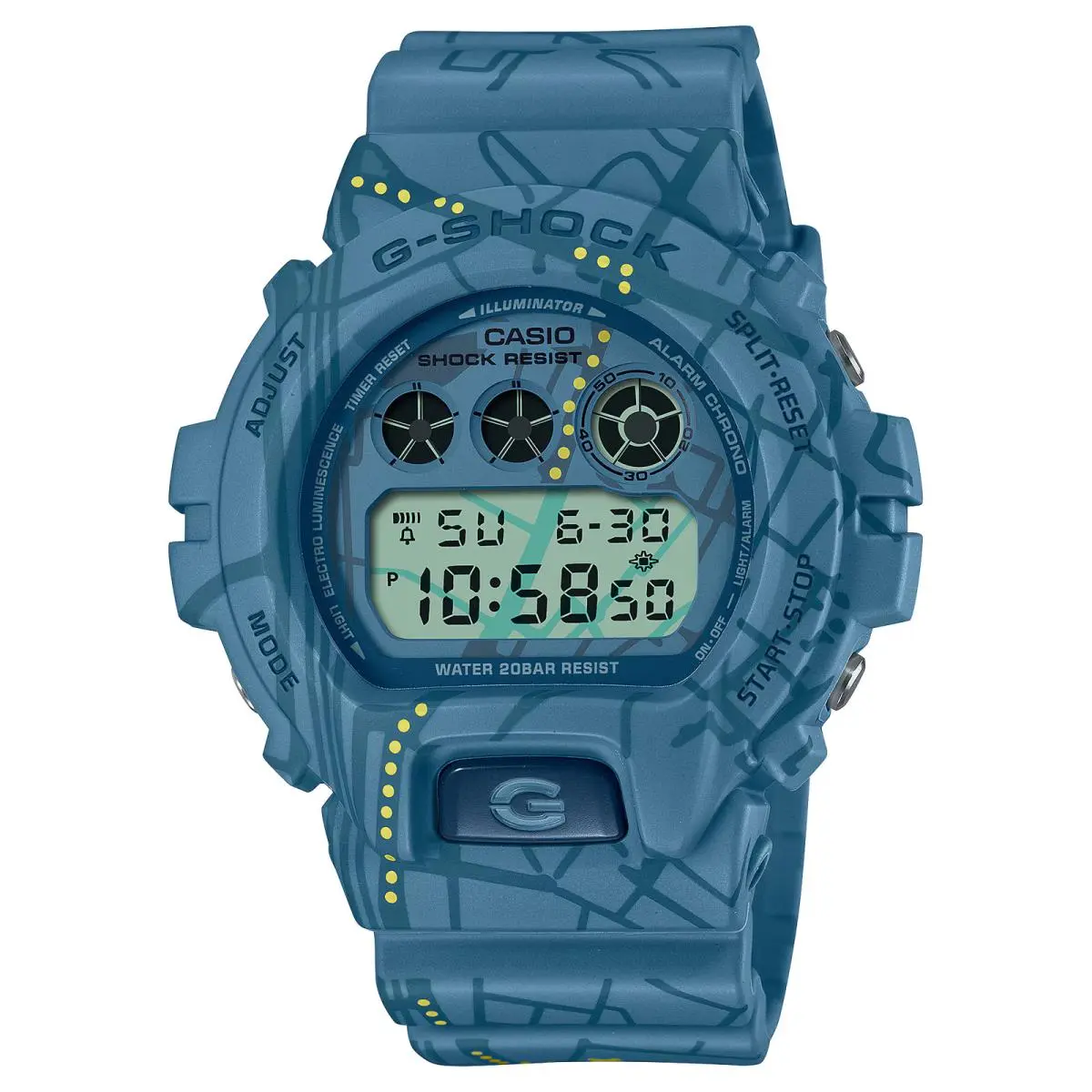 Casio G-shock DW-6900SBY-2 Blue Treasure Hunt Digital Watch