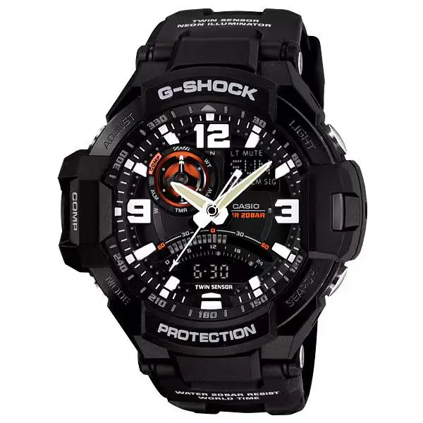 Casio G-shock GA-1000-1A Gravitymaster Black A/d Men`s Watch