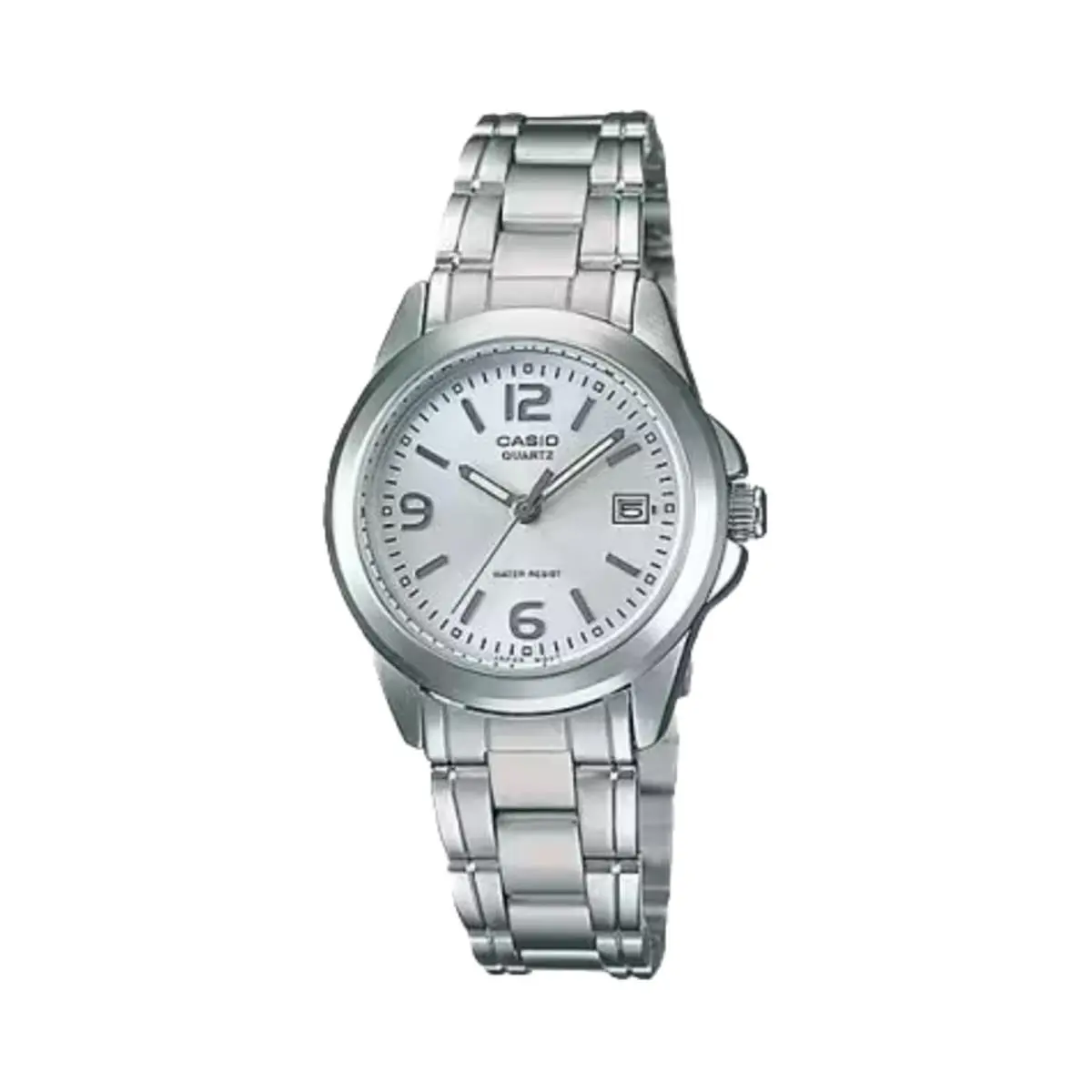 Casio Women’s Silver Dial Stainless Steel Date Display Watch - LTP-1215A-7ACR