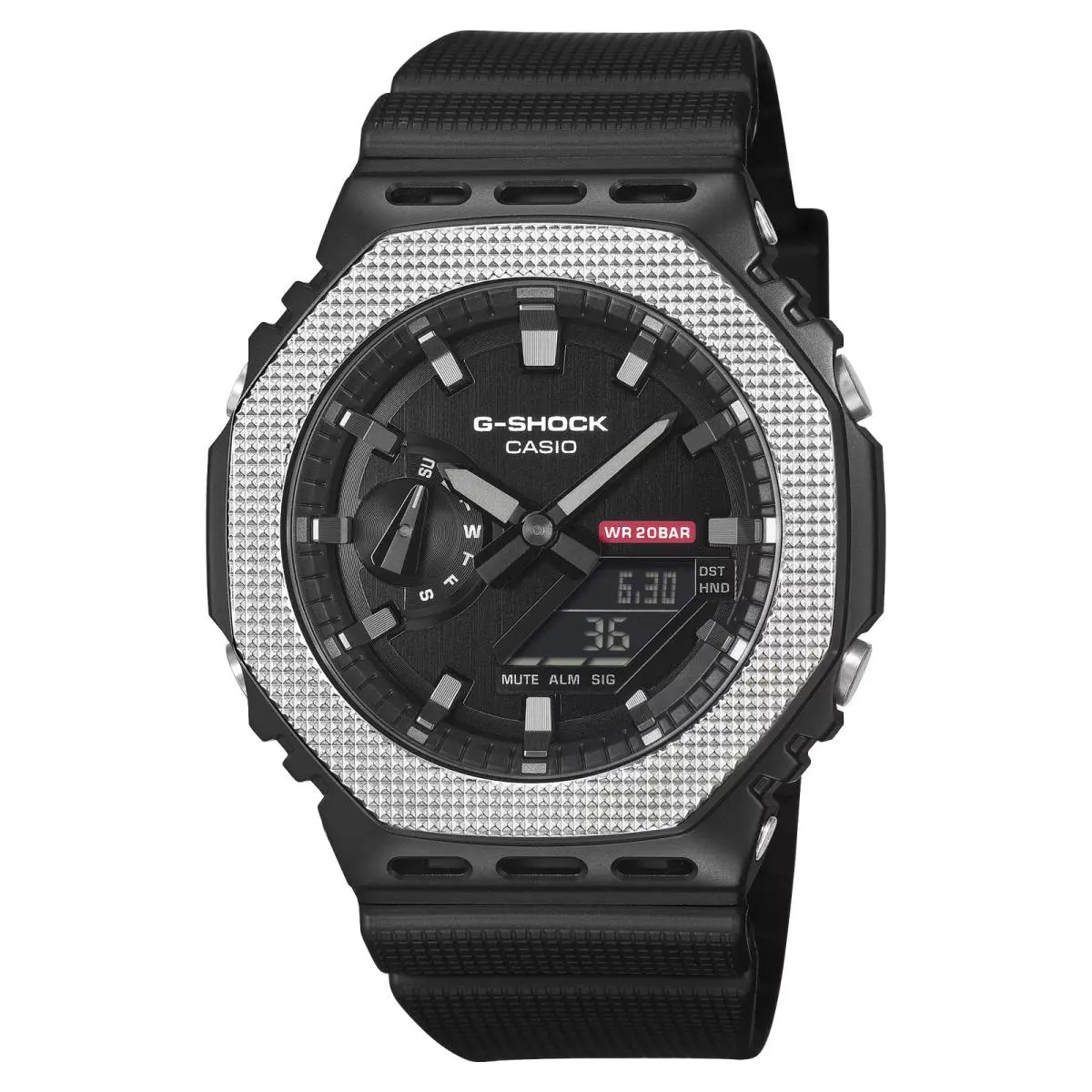 Casio G-shock GM-2100BM-1A GM2100 Textured Steel Bezel A/d Watch