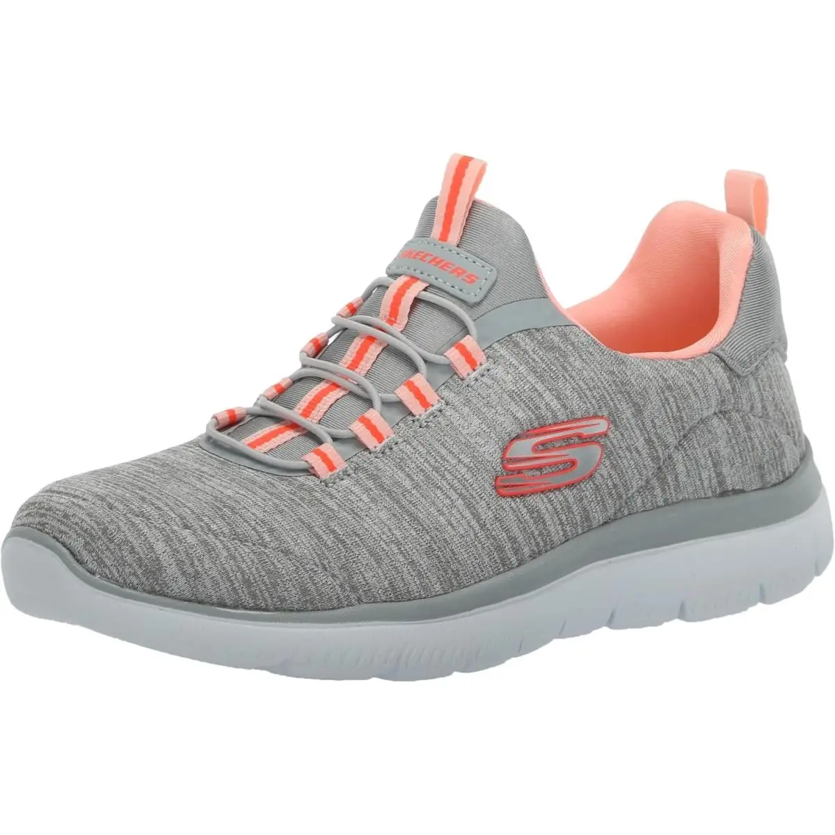 Skechers Women`s Summits-fresh Impression Sneaker Grey/coral=gycl 9.5