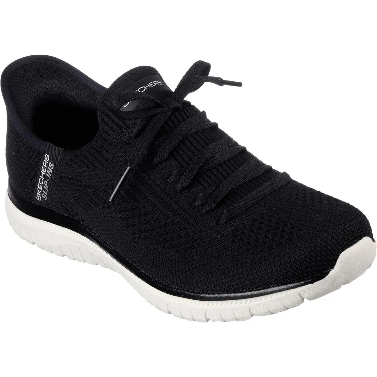 Skechers Sport Women`s Virtue-divinity Sneaker Black/white=bkw 6 Wide - Black/