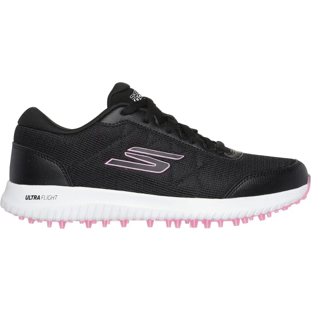Skechers Women`s Max Fairway 4 Spikeless Golf Shoe Sneaker Black/pink 5.5 - Bl