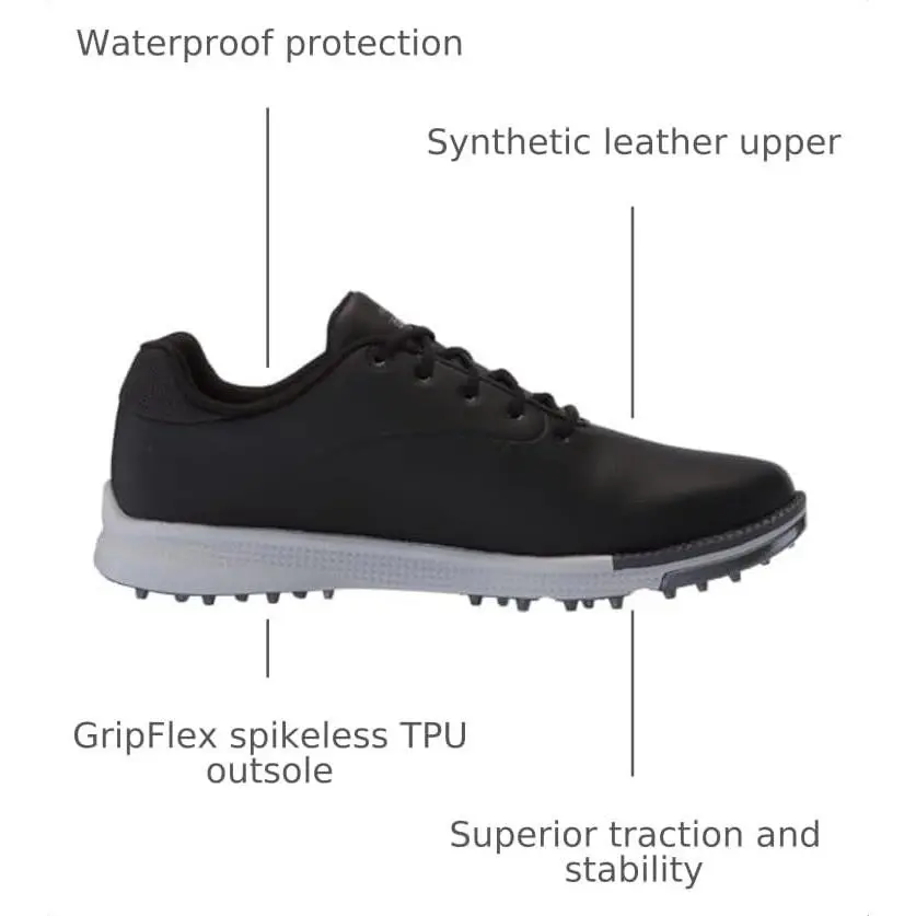 Skechers shoes - TEMPOWATERPROOFGOLFSHOES - TEMPOWATERPROOFGOLFSHOES - Tempo Waterproof Golf Shoes - Black (UPC: 197627504537) 1