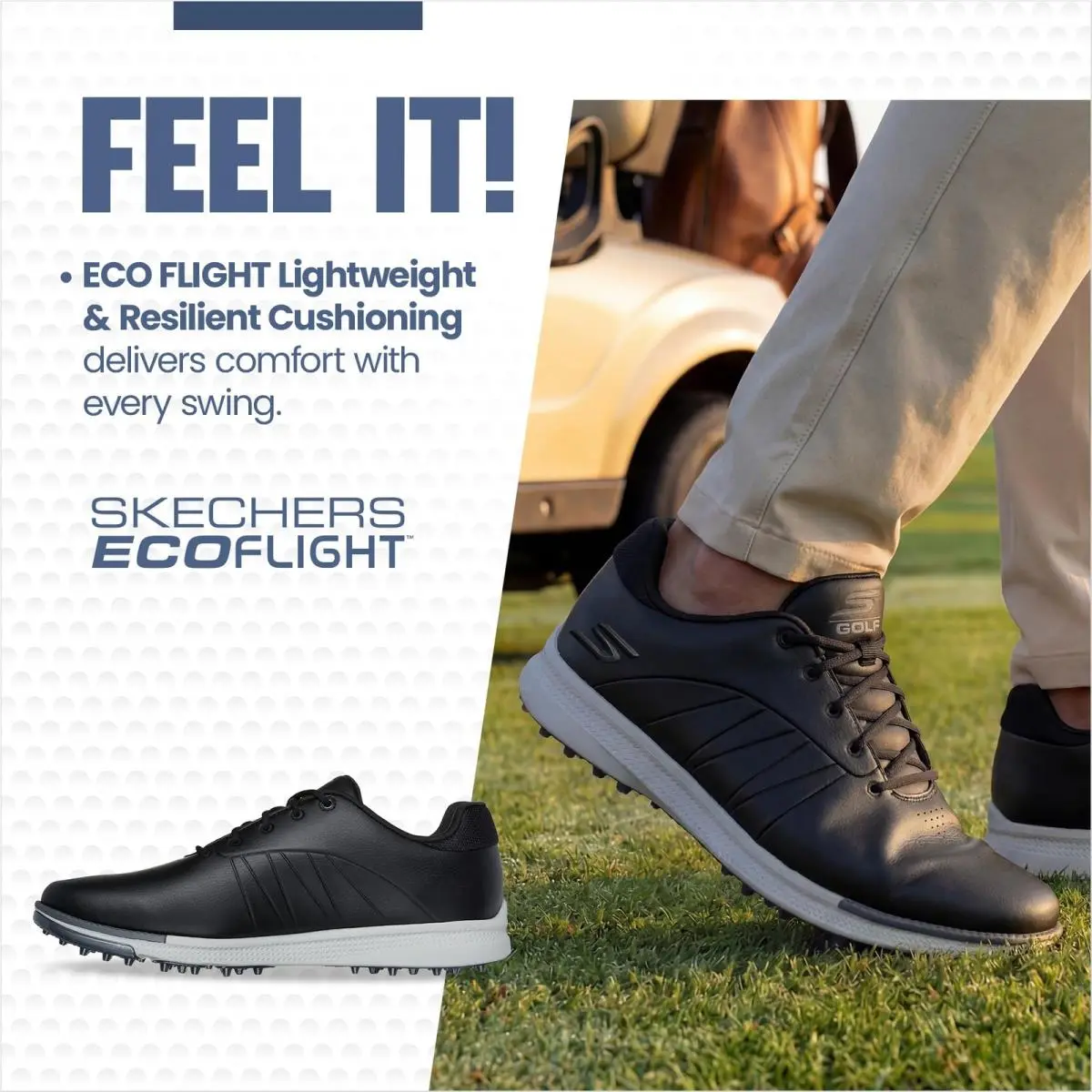 Skechers shoes - TEMPOWATERPROOFGOLFSHOES - TEMPOWATERPROOFGOLFSHOES - Tempo Waterproof Golf Shoes - Black (UPC: 197627504537) 2