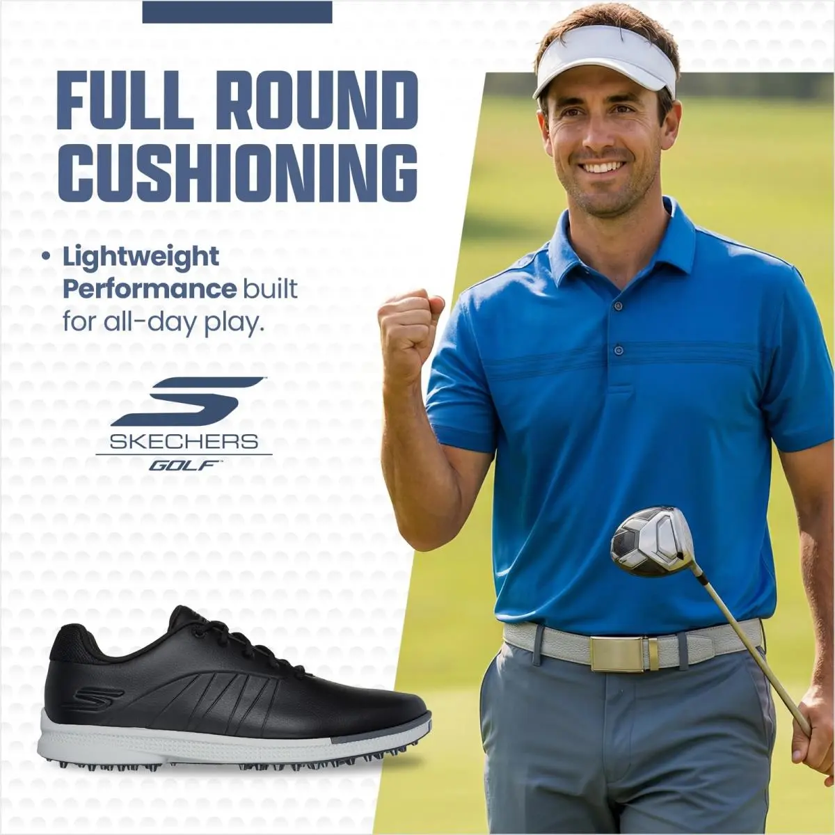 Skechers shoes - TEMPOWATERPROOFGOLFSHOES - TEMPOWATERPROOFGOLFSHOES - Tempo Waterproof Golf Shoes - Black (UPC: 197627504537) 3