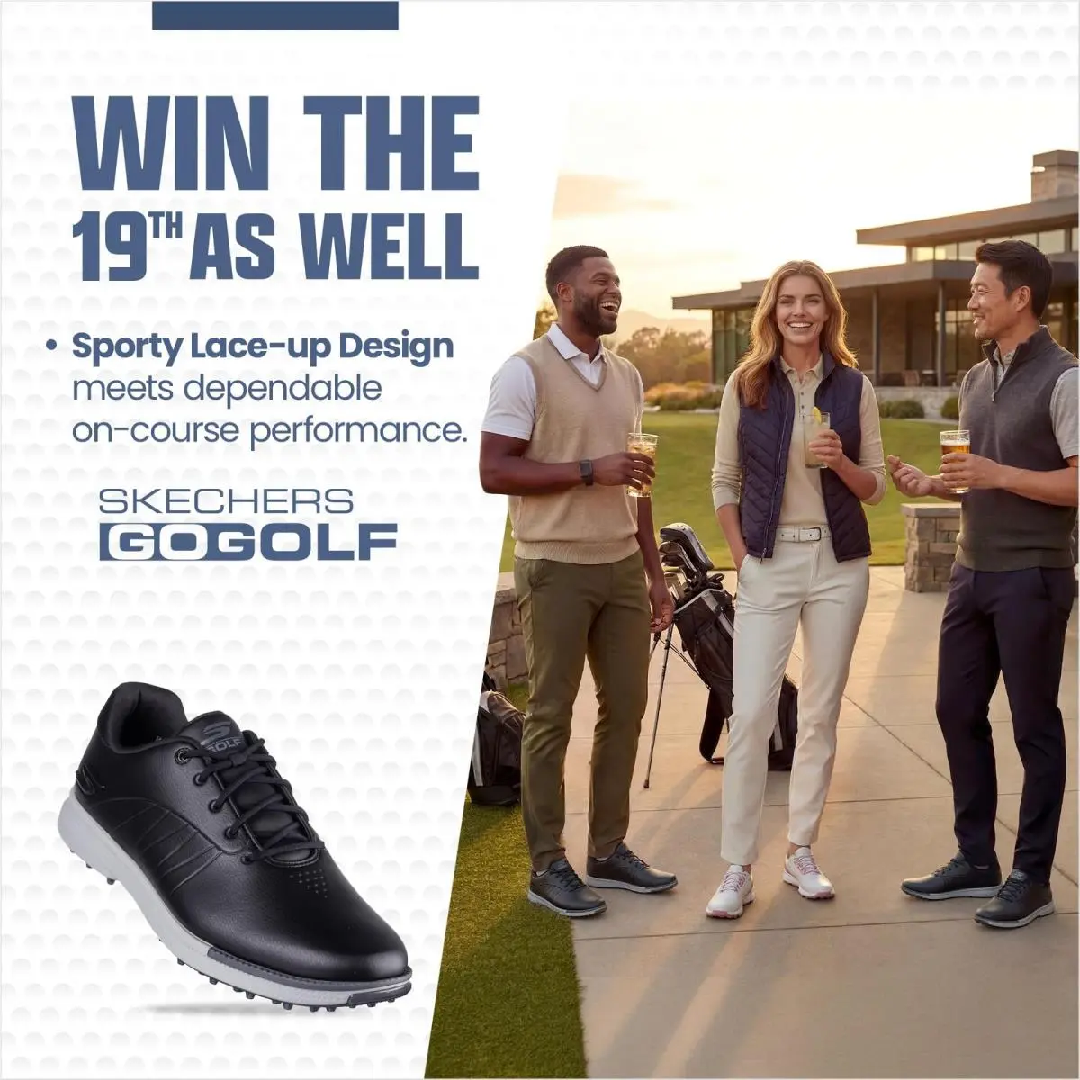 Skechers shoes - TEMPOWATERPROOFGOLFSHOES - TEMPOWATERPROOFGOLFSHOES - Tempo Waterproof Golf Shoes - Black (UPC: 197627504537) 4