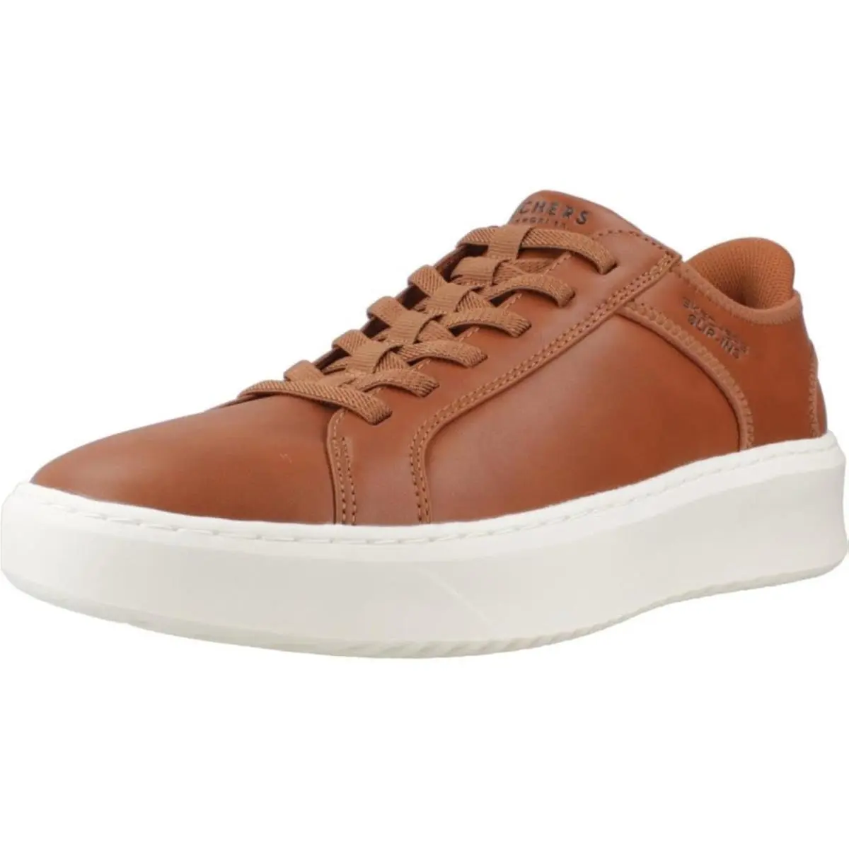 Skechers Men`s Court Break-double Vented Hands Freee Slip-ins Sneaker Cognac 8