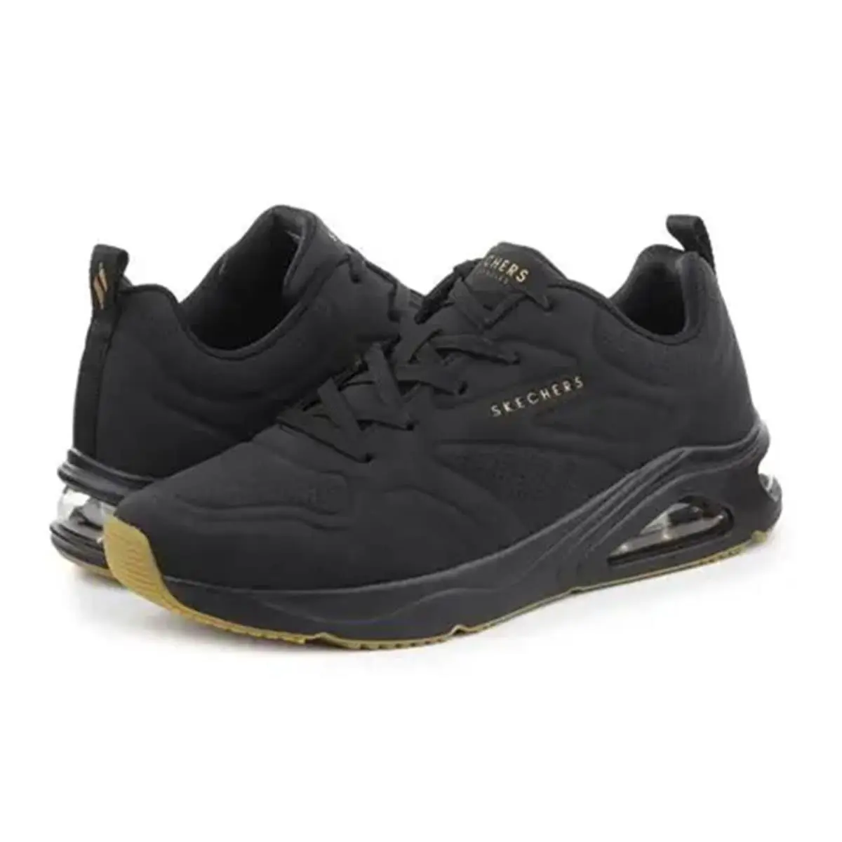 Skechers Street Los Angeles Tres Air Uno Casairal Bbk Mens 9.5 Cooled Memory Foa