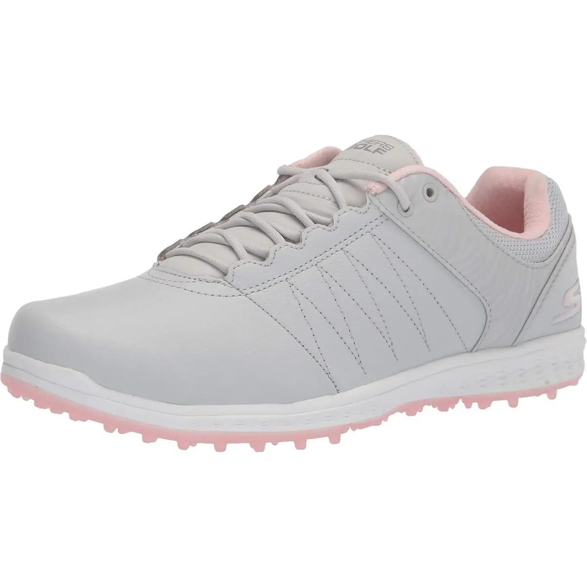Skechers Women`s Go Pivot Spikeless Golf Shoe Sneaker Light Gray/pink 6.5 - Li