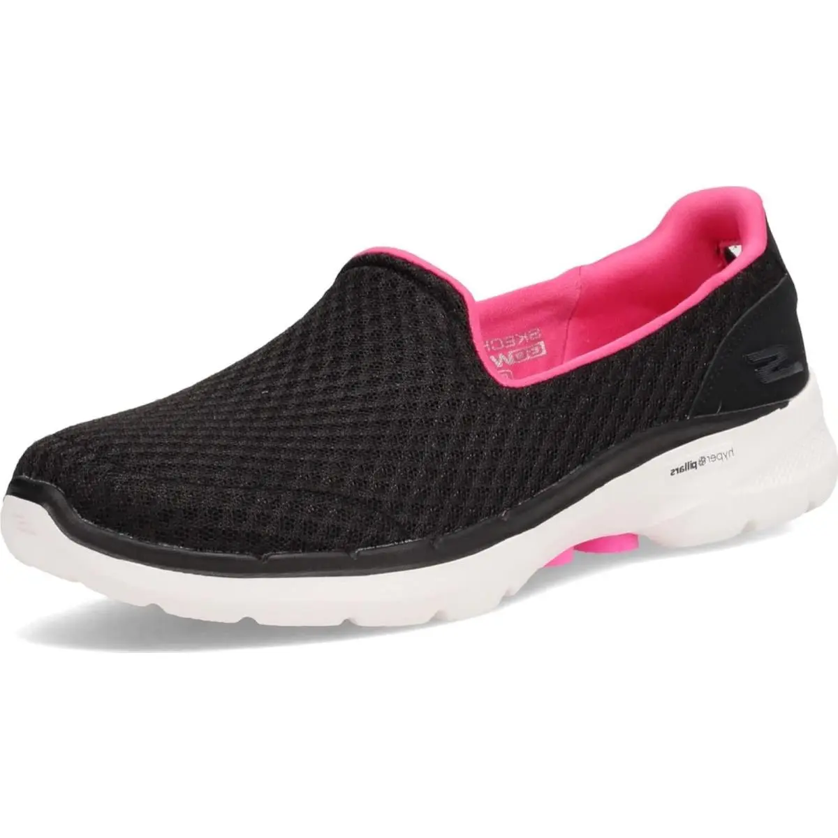 Skechers Women`s Go Walk 6-Big Splash Sneaker Black/hot Pink 5.5 - Black/hot P