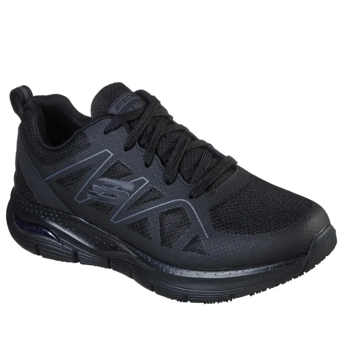 Skechers Arch Fit Axtell Shoes Men`s Size 11 Slip Resistant Black