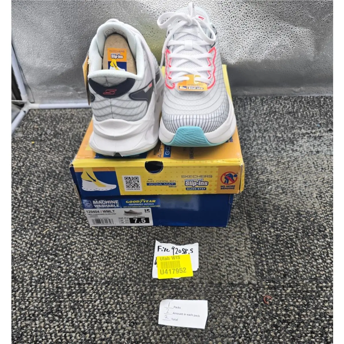 Skechers shoes - Skechers Max Cushioning Glide - Max Cushioning Glide - 129404 WMLT - White Multi (UPC: 198739622393) 7