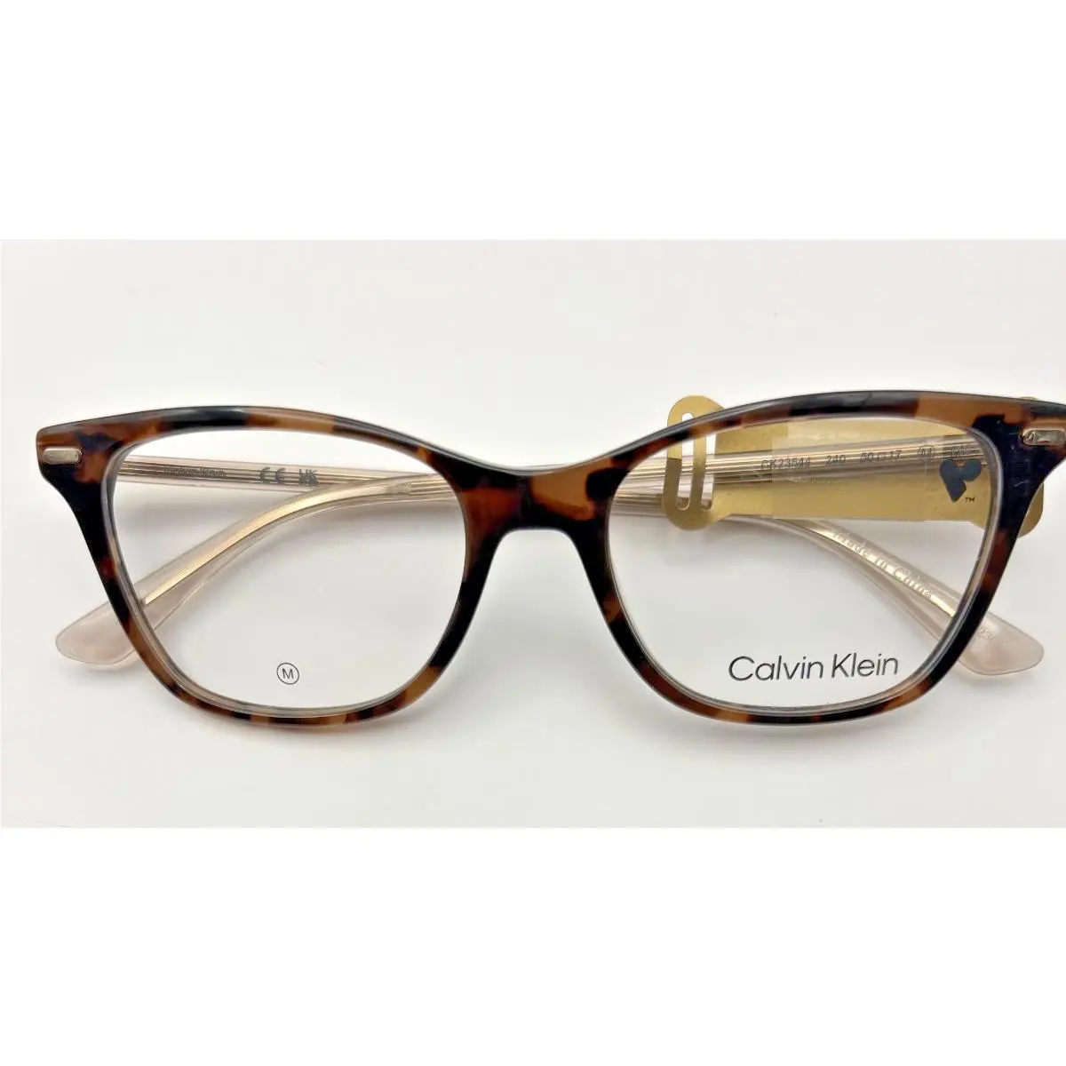 CK23544 240 Brown Tortoise Eyeglasses 50 17 140 vs by Calvin Klein
