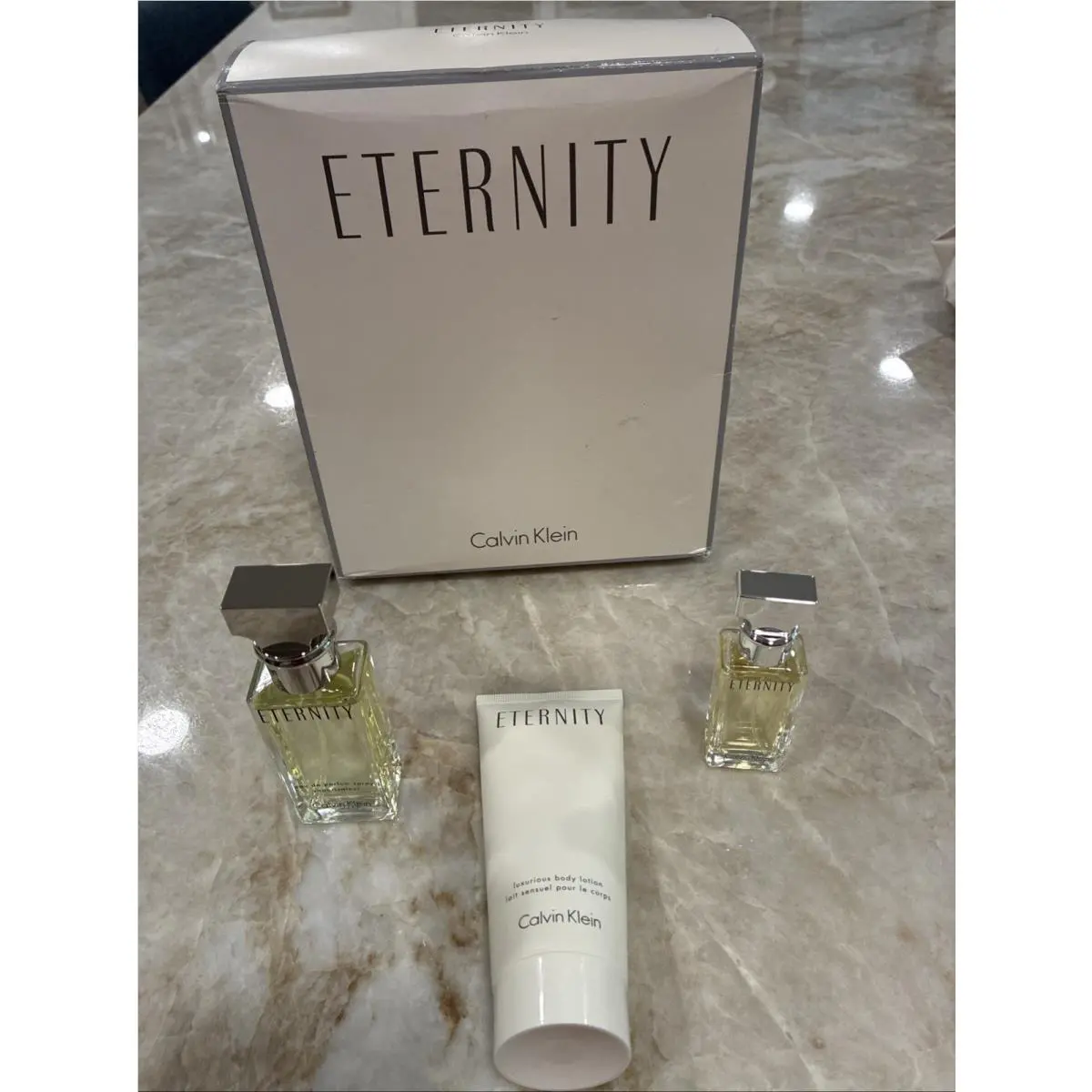Eternity 3 Piece Gift Set For Women 3.4 1 .5 Fl Ozs by Calvin Klein