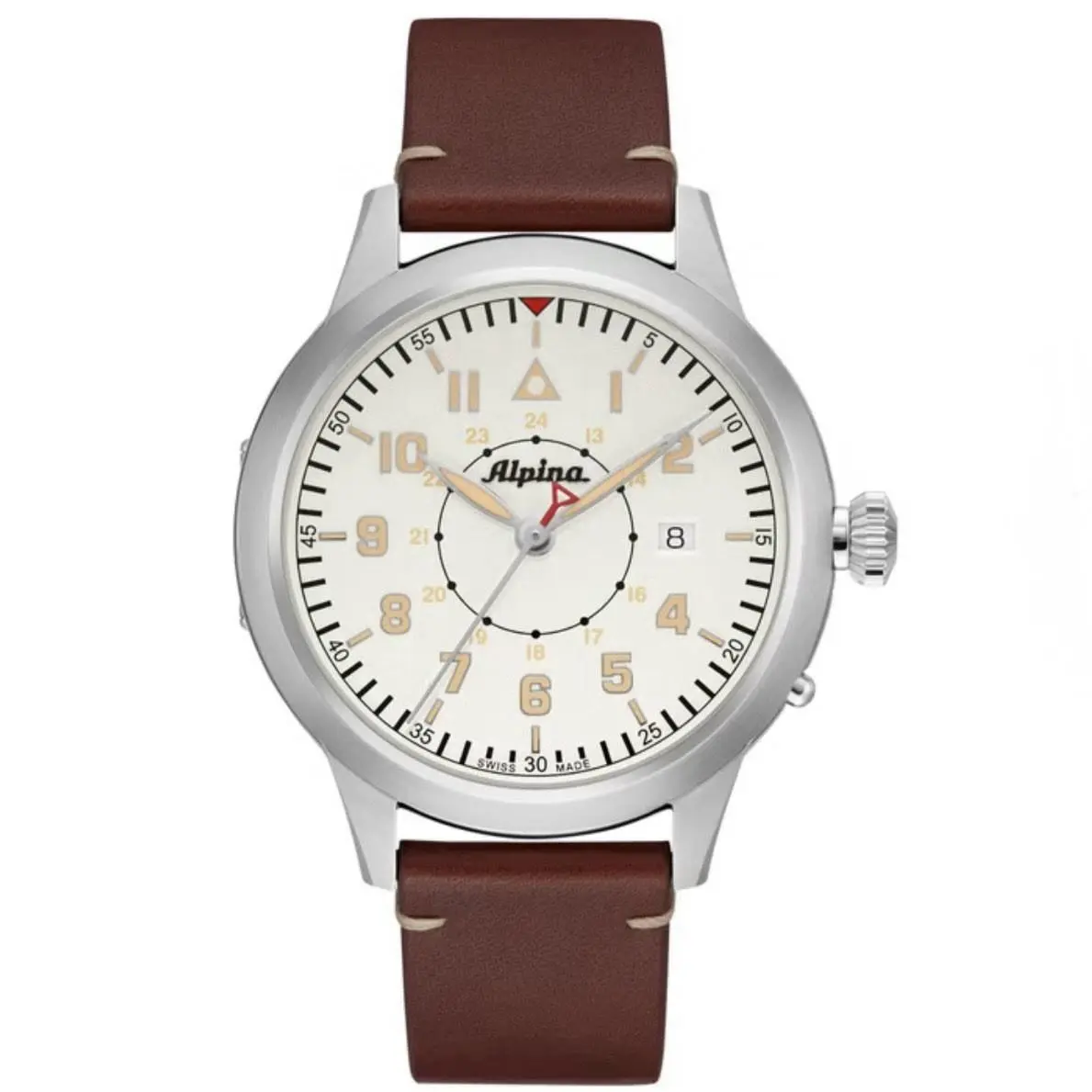 Swiss Alpina Startimer Pilot Automatic Cream Dial Men`s 44mm Watch Al-525WBG4SH6