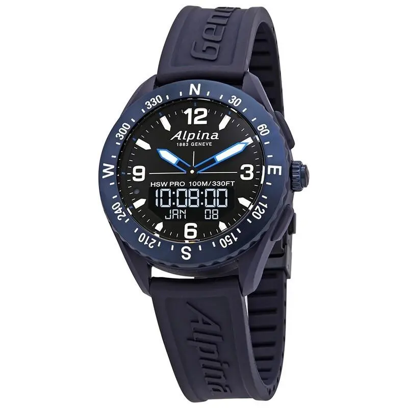 Alpina Alpiner X Quartz Black Dial Men`s Smart Watch AL-283LBN5NAQ6