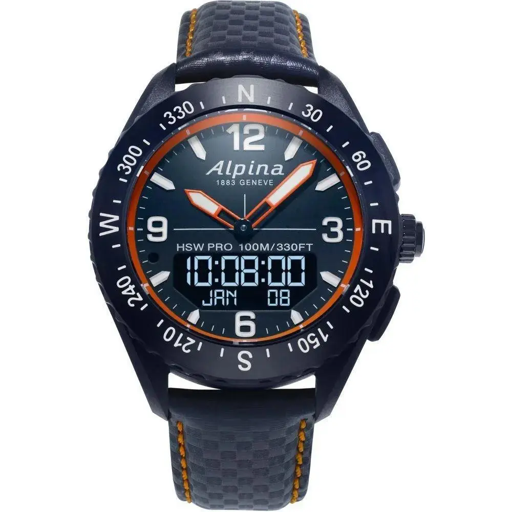 Alpina Analog Digital `alpinerx Smartwatch` Herren Uhr AL-283LNO5NAQ6L