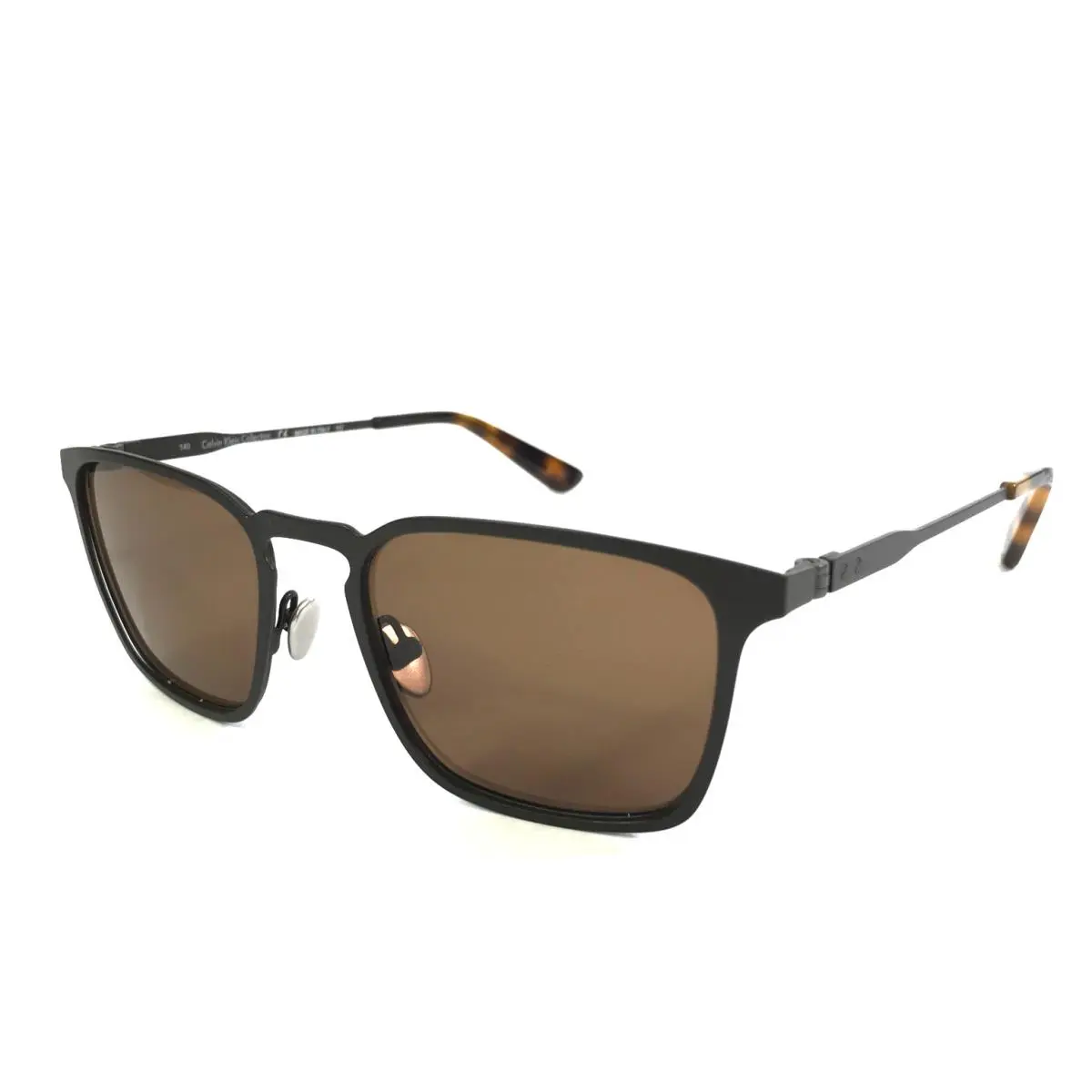 Calvin Klein Sunglasses CK8035S 223 Brown Square Frames with Dark Brown Lenses