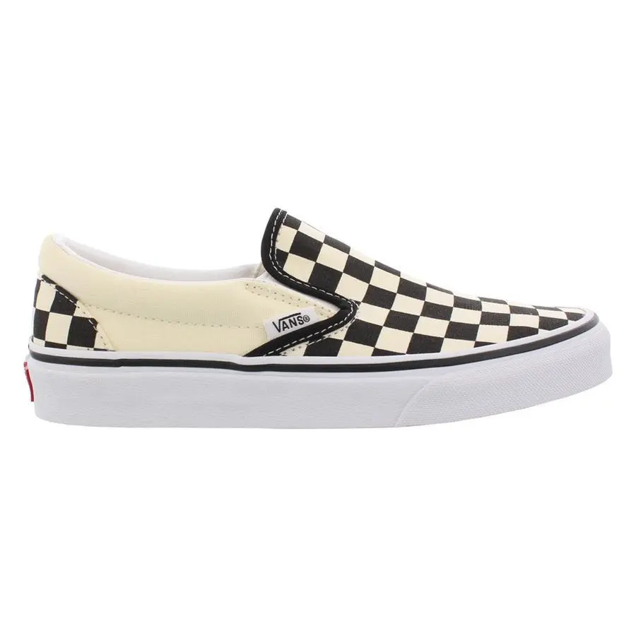 Vans shoes - Black/White/Checkerboard/White, Main: White 8