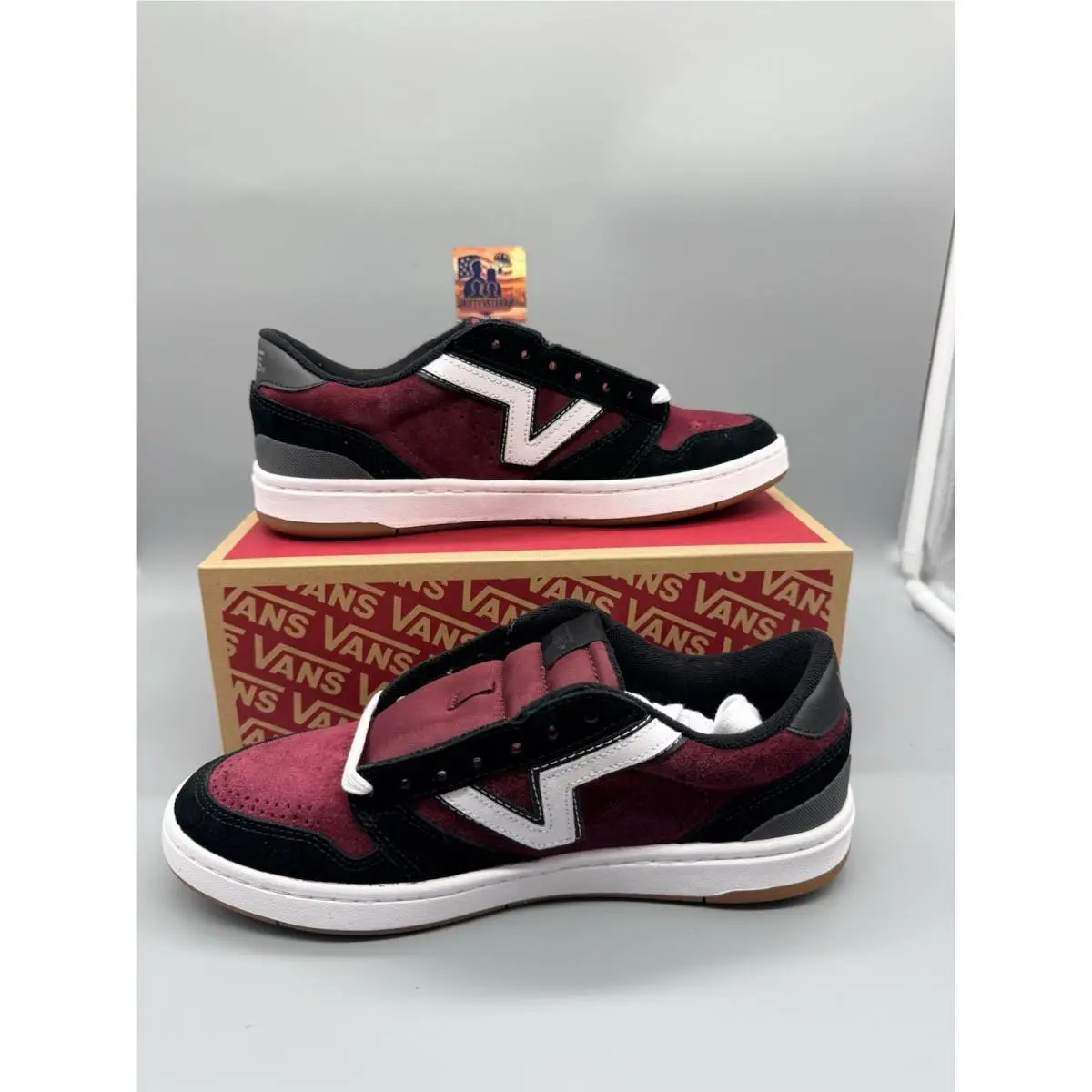 Lowland 2.0 Skate Sneakers Shoes Maroon Black Men`s 8.5 / Women`s 10 by Vans