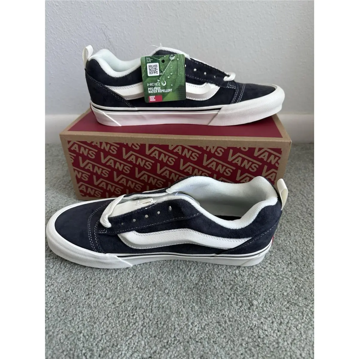 Vans M 10.5 Knu Skool Pig Suede Dark Gray White Skate Shoes VN000CSOBGF I B
