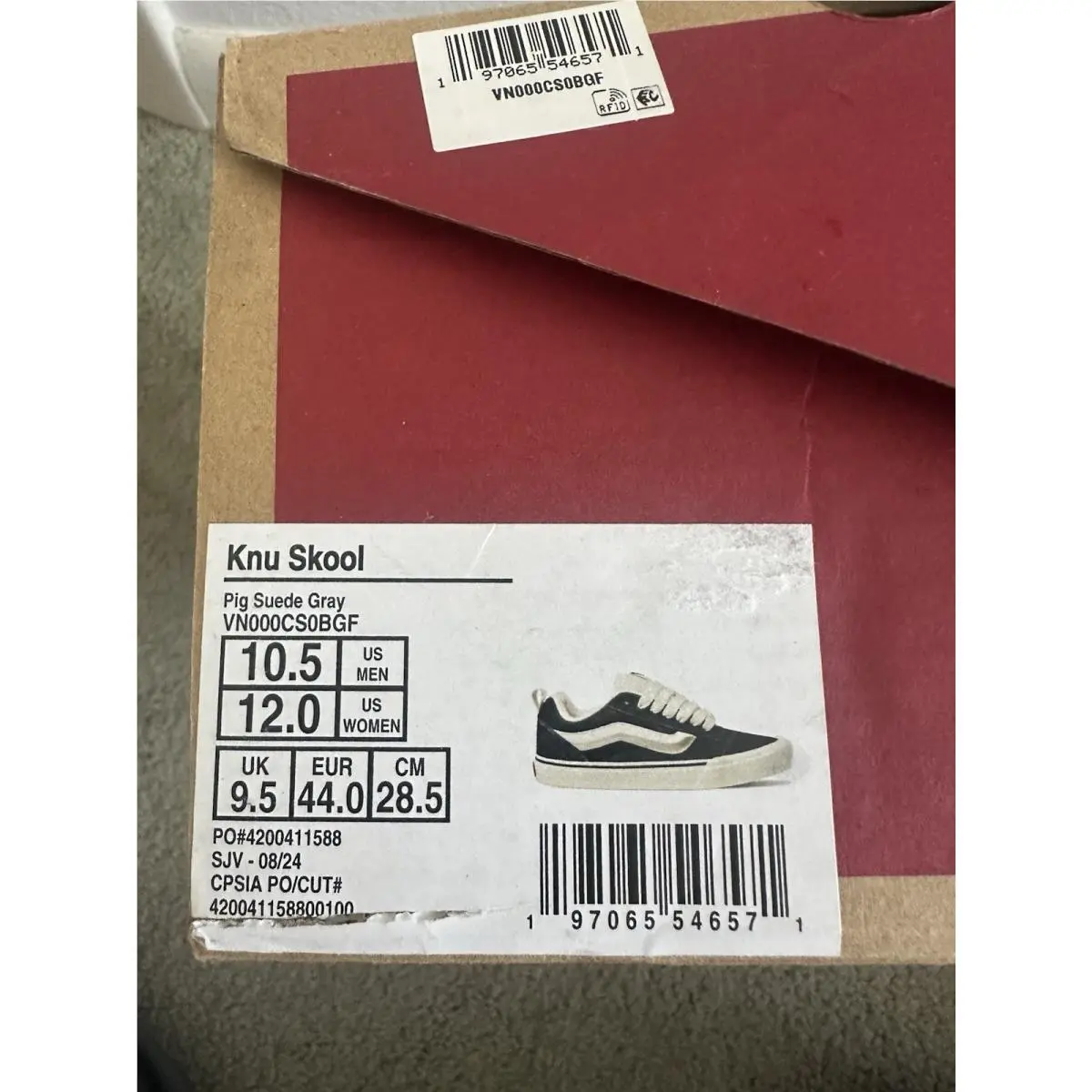 Vans shoes - VANS Knu Skool - Knu Skool - VN000CSOBGF - Gray, Manufacturer: Gray 3