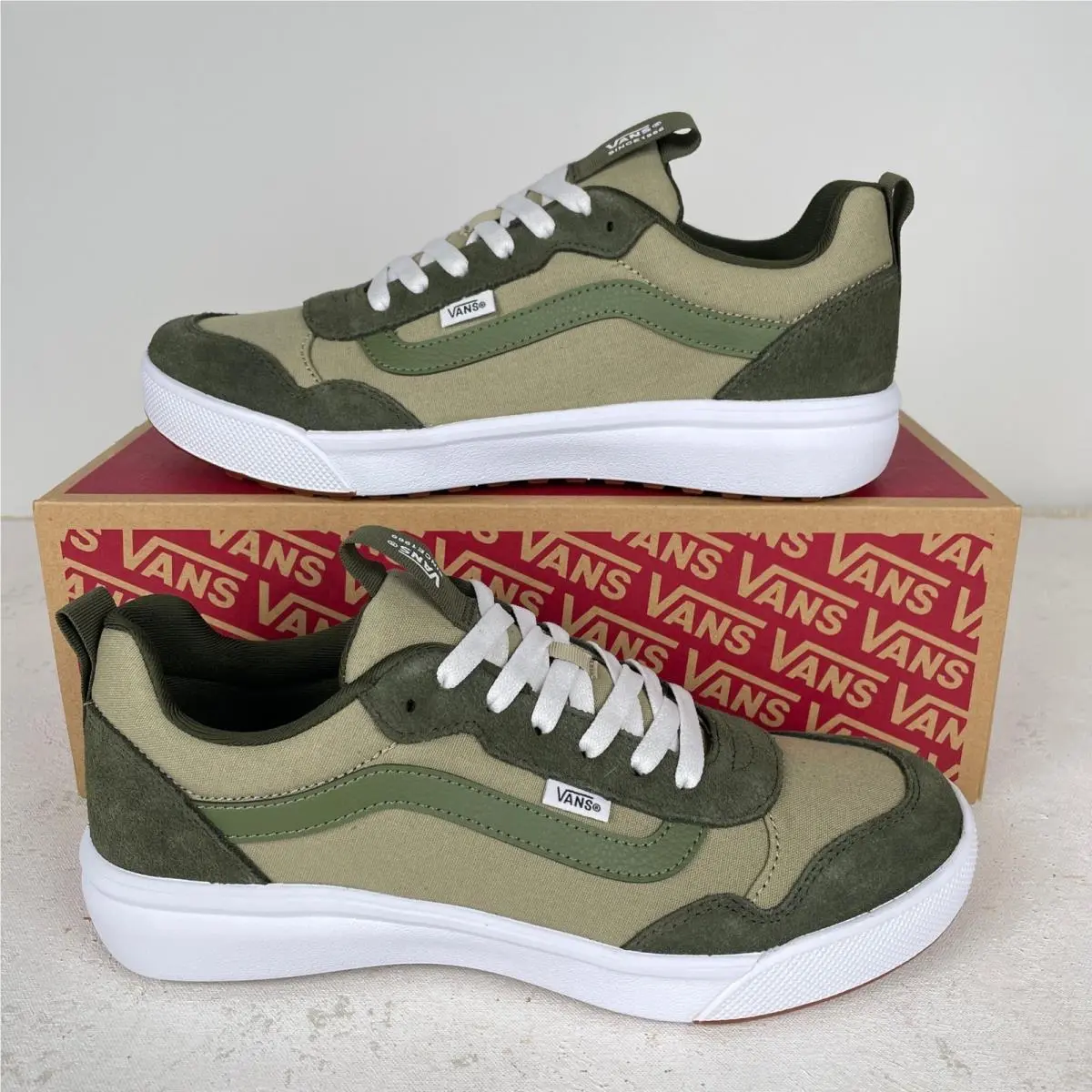 Range Exp Skate Shoes Sneakers Suede Canvas Green Mens 11 VN000CY1G9R by Vans